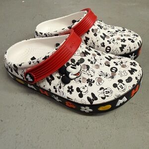 Kids Mickey Mouse crocs - Red and White